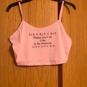 Pink Cropped tank top